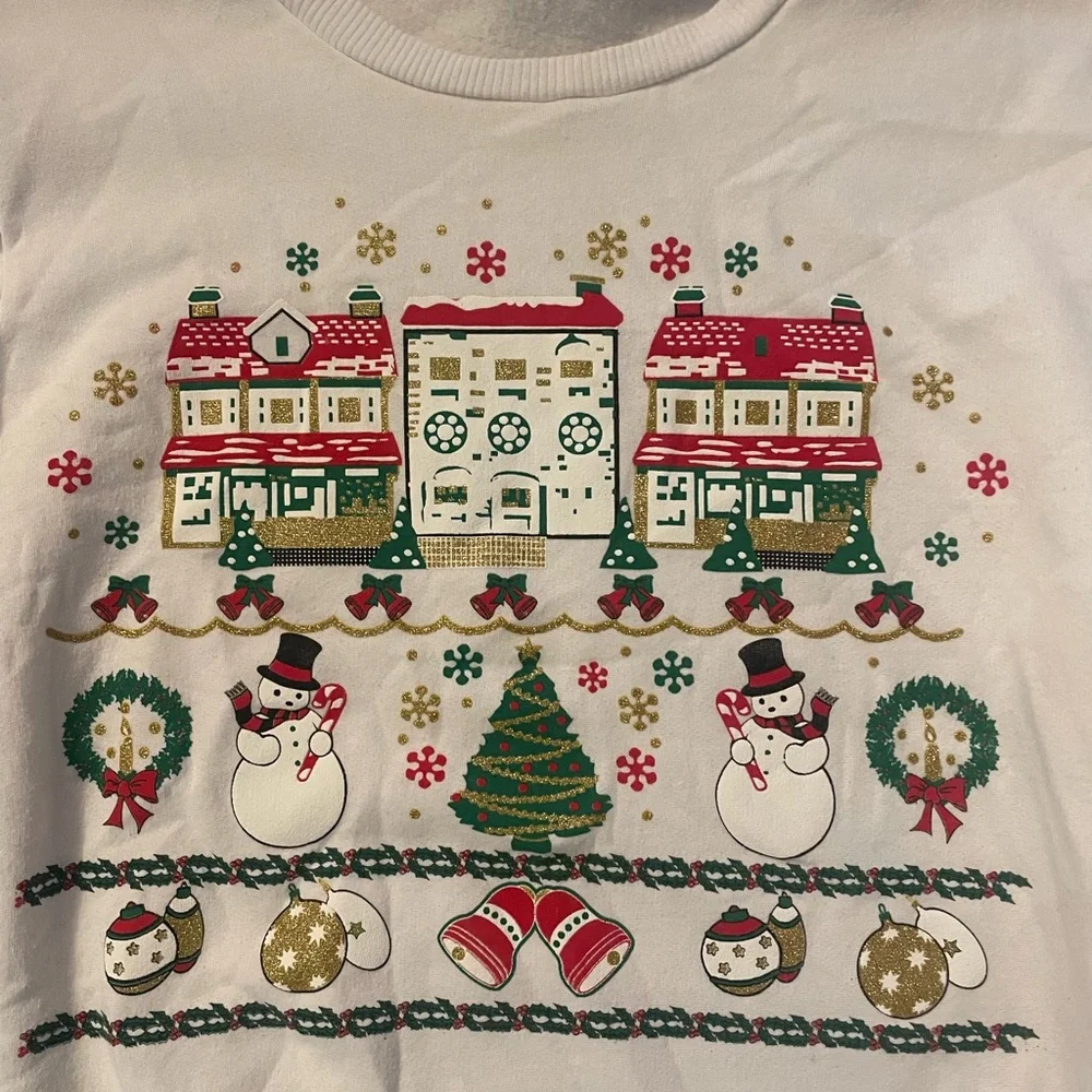 Vintage 90s Christmas Scene Sweatshirt - Picture 3 of 8